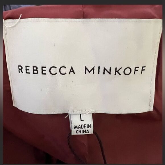 NWT- Rebecca Minkoff- Black Officers Coat Double Breasted Classic Peacoat, Sz L - Picture 5 of 12